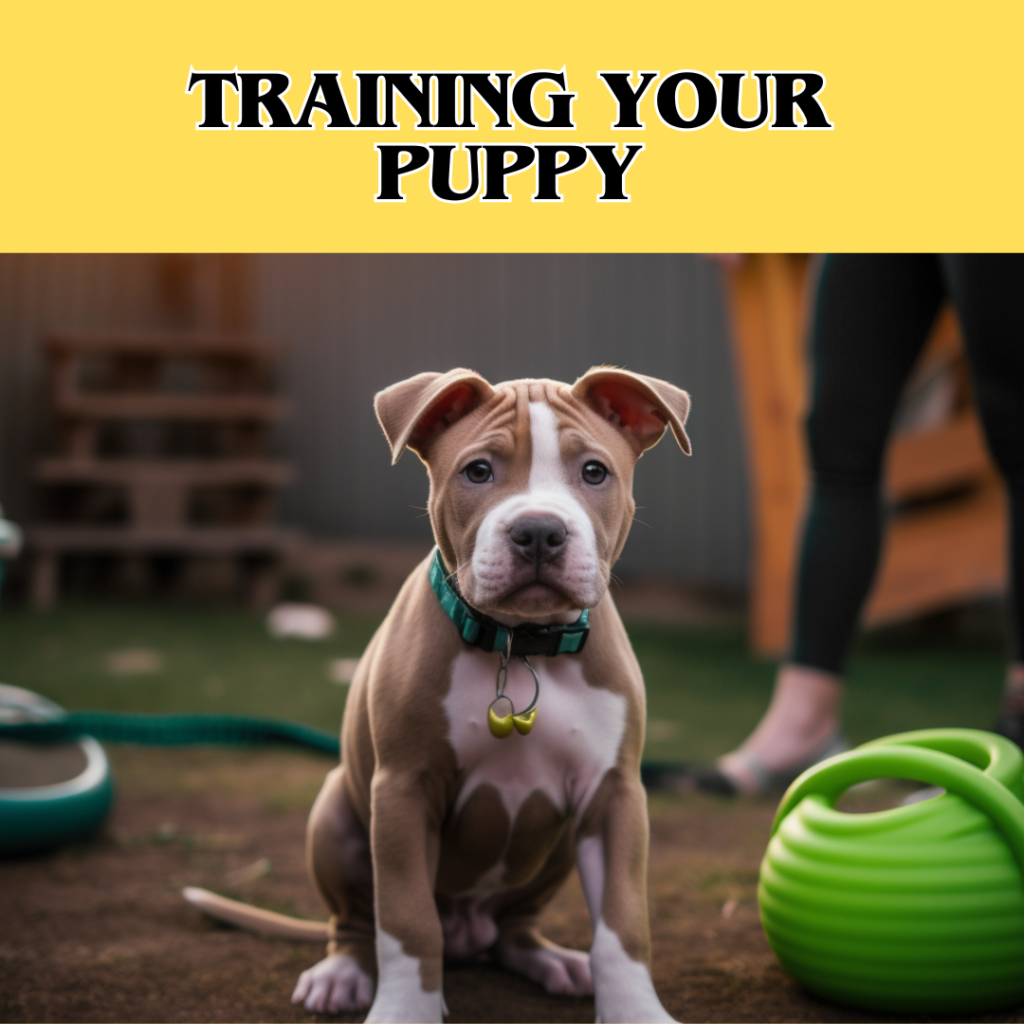 puppy being trained